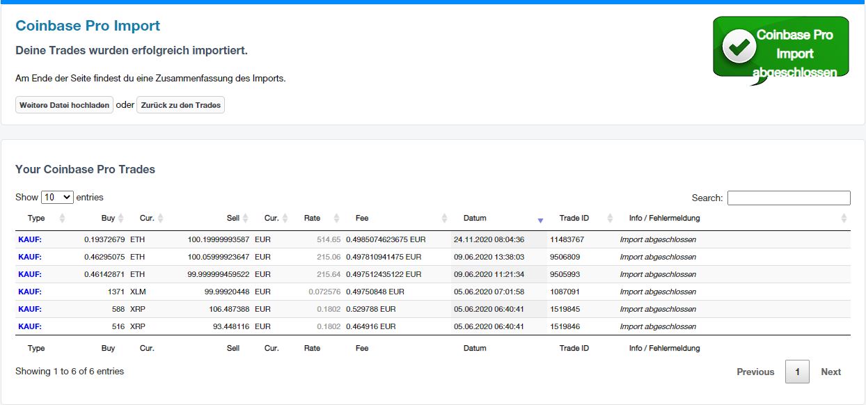how to get csv file from coinbase