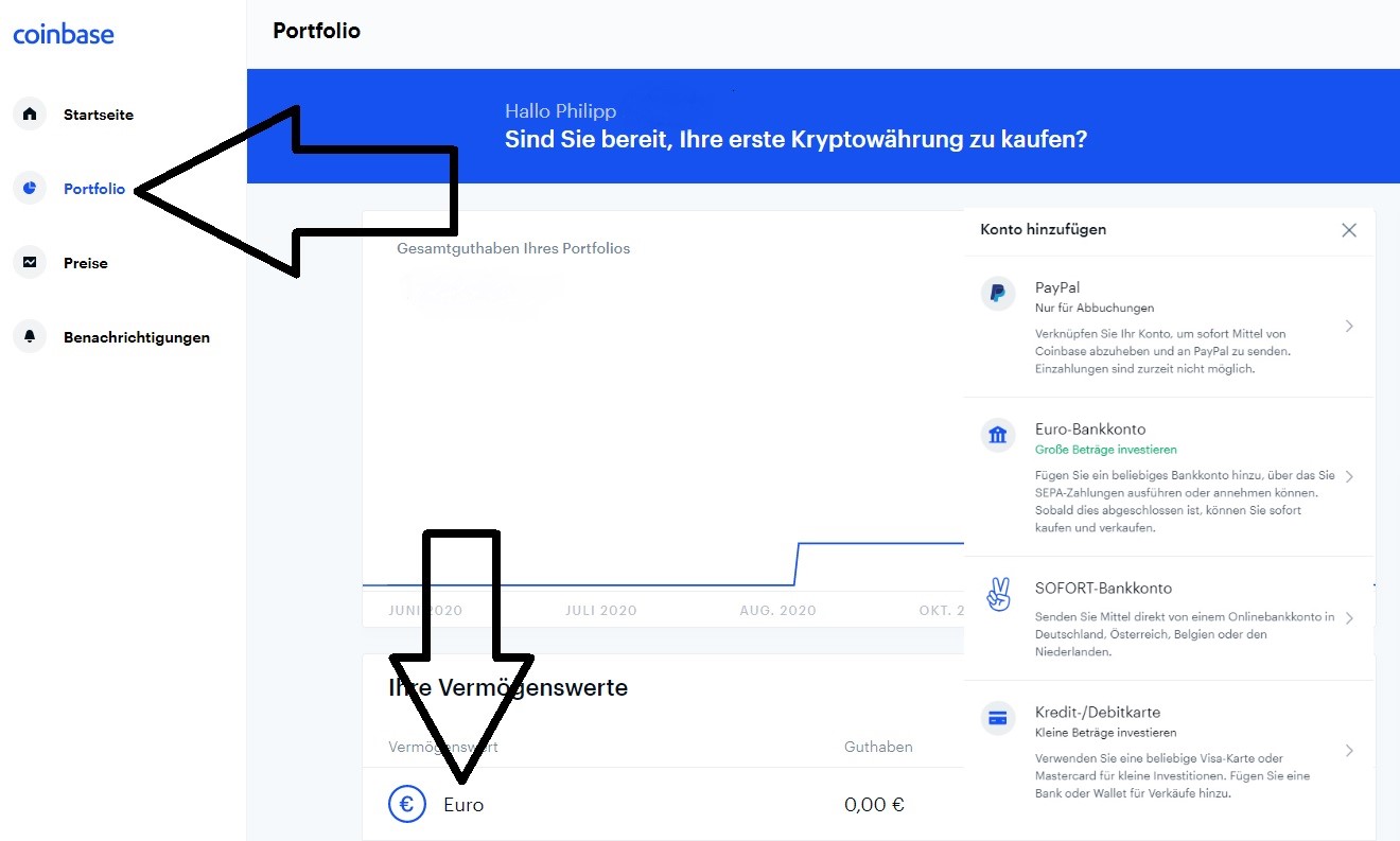 You are currently viewing Coinbase Guthaben auszahlen und einzahlen lassen. Wie genau geht das?