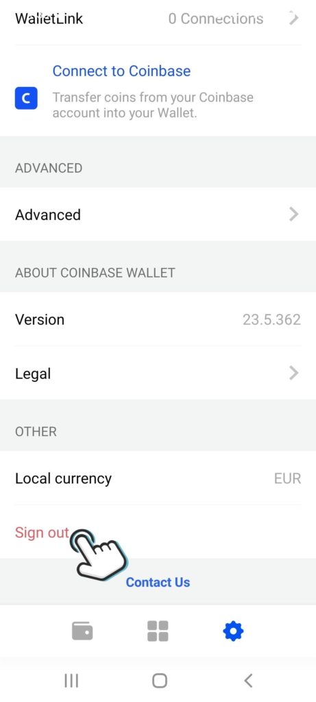 coinbasewallet-sign-out-pending